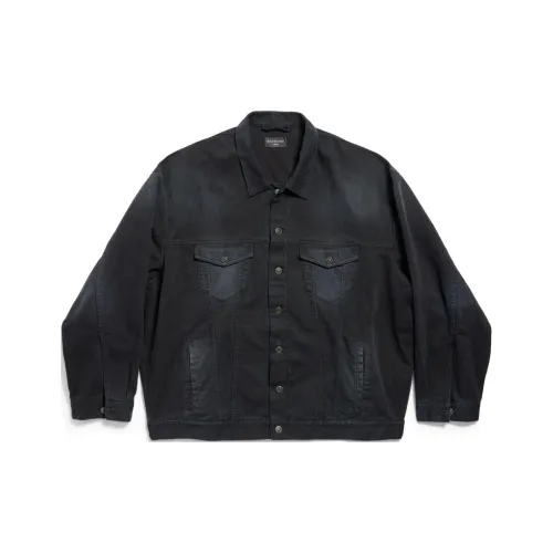 Balenciaga FW24 Denim Jacket Loose Fit Unisex Black Баленсиага FW24 Деним Куртка Свободный крой Унисекс Черный