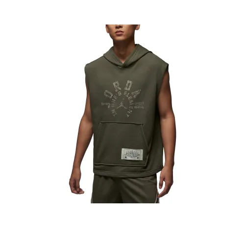 Джордан Свитшот Мужской Средний Оливковый Зеленый Серый Черный