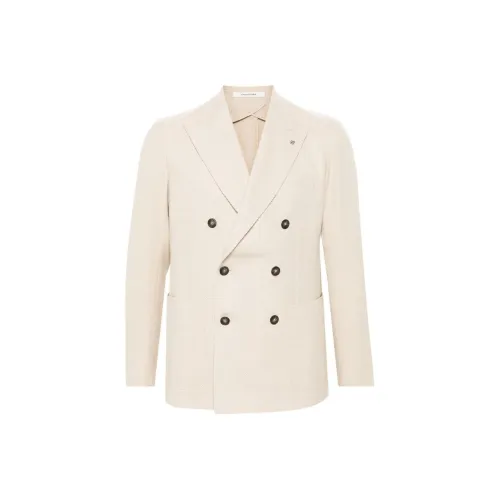 Tagliatore SS24 Бизнес-костюм Пальто Мужской Светлый Бежевый