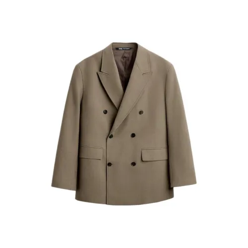 ZARA Бизнес-костюм Мужской Коричневый Темно-серый Коричневый