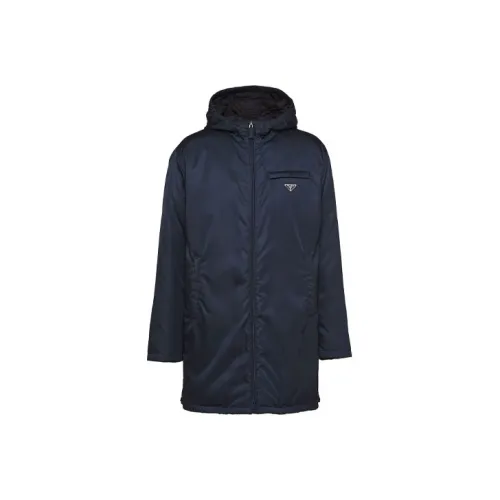 PRADA Пуховик Мужской Морской Синий