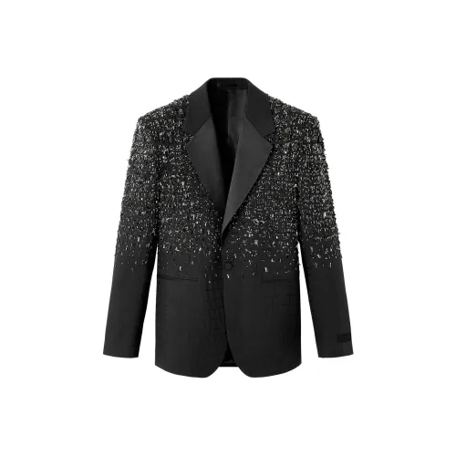 VERSACE SS24 Бизнес Костюм Пальто Мужской Черный