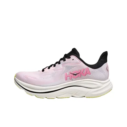 HOKA ONE ONE CLIFTON 10 Низкий Топ Резина EVA Подошва Тренировка Марафон Городской Коммутирование Беговые Кроссовки Женские Розовый