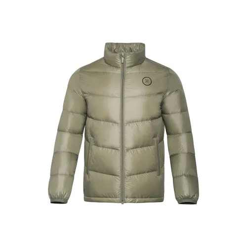 Пуховик LiNing зимний мужской синий травяной зеленый