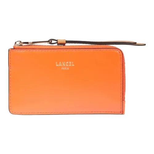 LANCEL GRAIN LEATHER Кошелек Стандартный Женский Оранжевый
