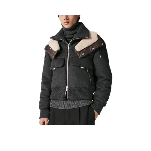 HERMES SS23 Куртки и Пальто Мужской Темно-Серый