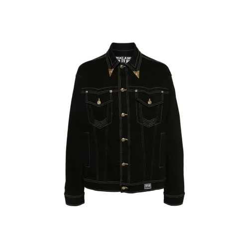 VERSACE JEANS COUTURE SS24 Denim Jacket Men's Black