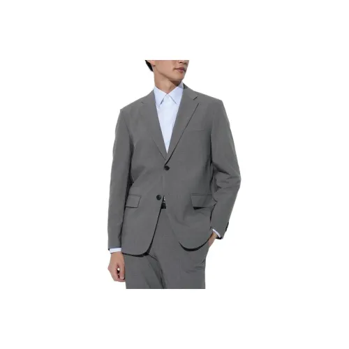 UNIQLO Бизнес-костюм мужской небесно-серый