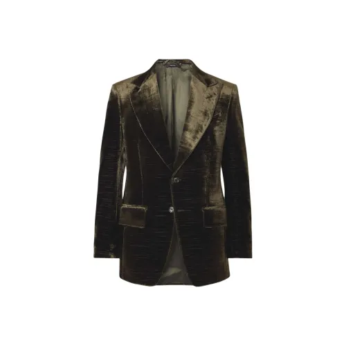 TOM FORD Бизнес-костюм Пальто Мужской Темно-зеленый