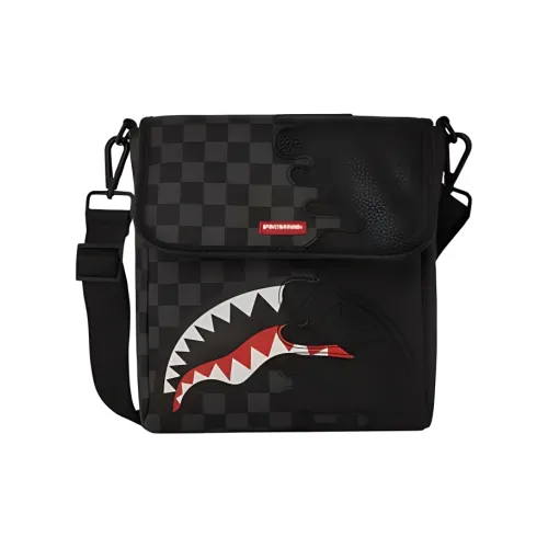 SPRAYGROUND Сумка через плечо из ПВХ мужская черная и клетчатая