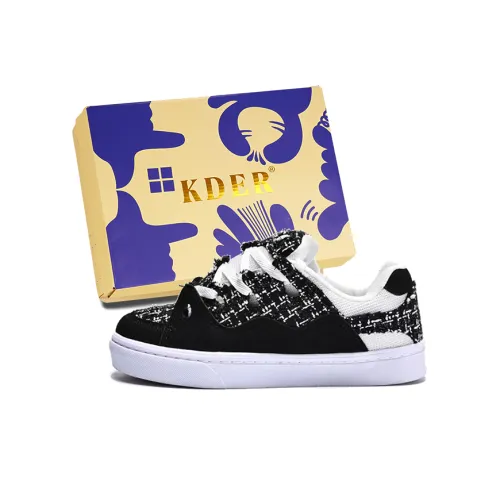 KDER Низкие кроссовки для скейтбординга унисекс черные