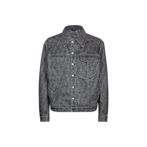 FENDI SS24 Denim Jacket Men's Gray