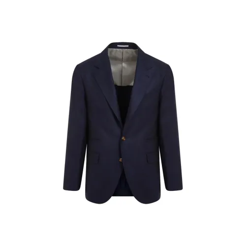 BRUNELLO CUCINELLI Бизнес-костюм Пальто Мужской Морской Синий