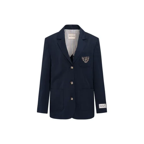 MARDI MERCREDI SS24 Бизнес-костюм Корейский стиль Унисекс Темно-синий