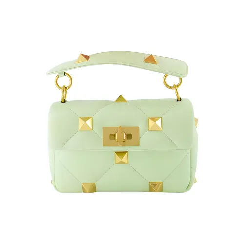 Valentino Roman Stud Овечья кожа Сумка через плечо Сумка Женская Зеленая