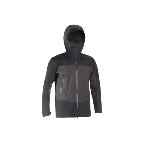 DECATHLON Водонепроницаемый и Дышащий Устойчивый к Износу Ветровка Мужской Угольный Серый Черный