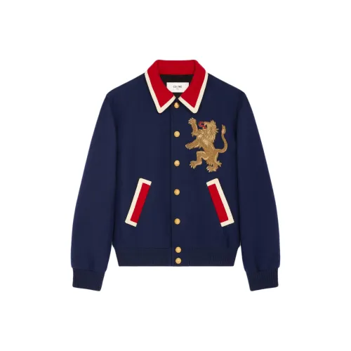 CELINE SS25 Куртки и Пальто Мужской Королевский Синий