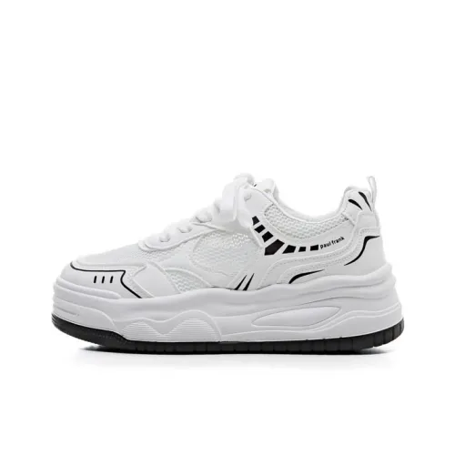 PAUL FRANK Легкие и Дышащие Низкие Кроссовки для Скейтбординга Женские Белые Черные