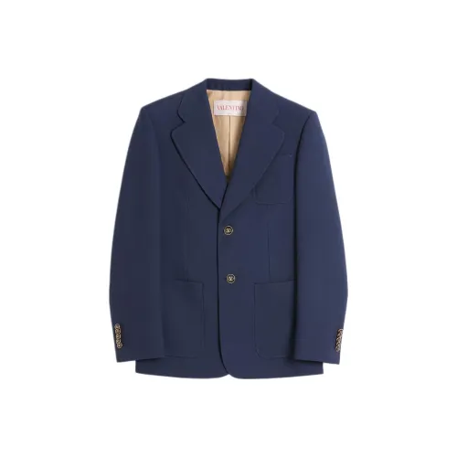 Valentino FW24 Бизнес-костюм Пальто Мужской Индиго