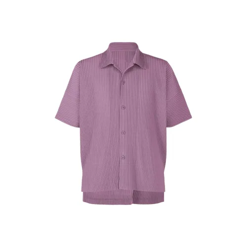Homme Plissé Issey Miyake SS25 Рубашка Мужская Фиолетовая