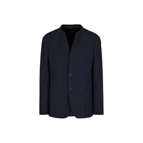 GIORGIO ARMANI SS24 Бизнес-костюм Пальто Мужской Черный