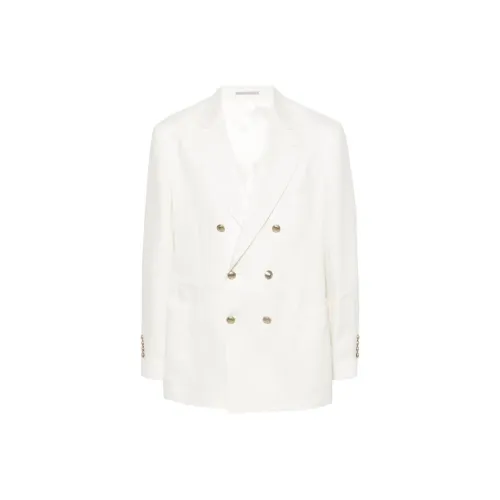 BRUNELLO CUCINELLI Бизнес-костюм Пальто Мужской Белый