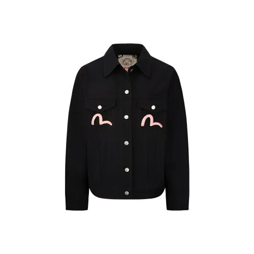 EVISU Denim Jacket Unisex Black EVISU Деним Куртка Унисекс Черный