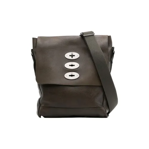 Mulberry Кожа Сумка через плечо Сумка на плечо Унисекс Оливково-коричневый
