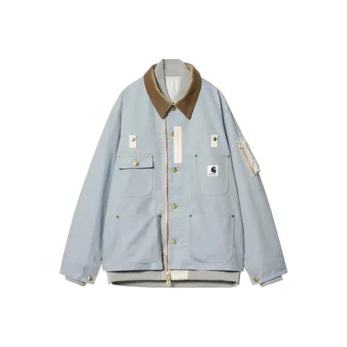 sacai X Carhartt WIP FW23 Co Branded SERIES Небесно-голубой Унисекс Куртки