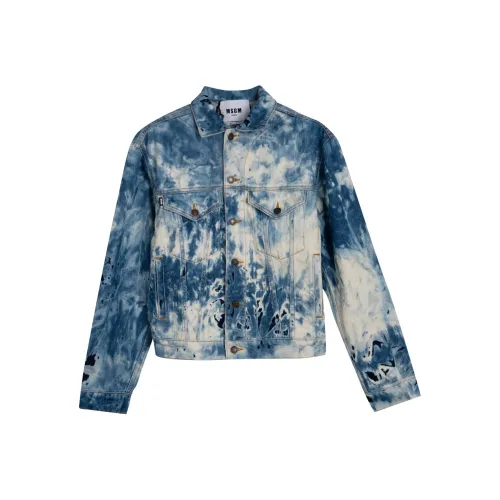 MSGM Синий Мужской Джинсовые Куртки