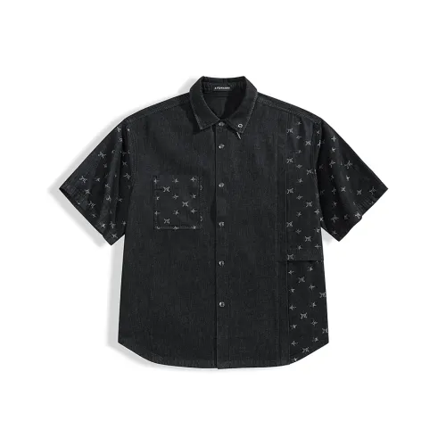 PEACEBIRD MEN Рубашка Мужская Серого цвета 1