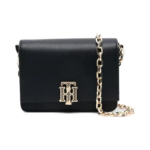 Tommy Hilfiger Золотая тонировка замок конверт сумка через плечо женская черная