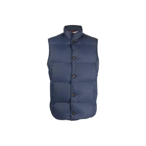 BRUNELLO CUCINELLI Темно-синий синий мужской пуховый жилет