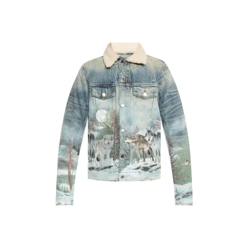 AMIRI Blue Men's Denim Jackets  
AMIRI Синий Мужские Джинсовые Куртки