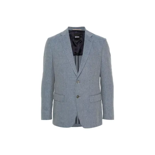 Hugo Boss SS24 Бизнес Костюм Пальто Мужской Розово-Синий