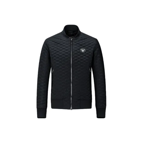 EMPORIO ARMANI FW21 Хлопковый пуховик Мужской Черный