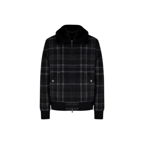 Canali Черный Серый Цвет Мужские Куртки