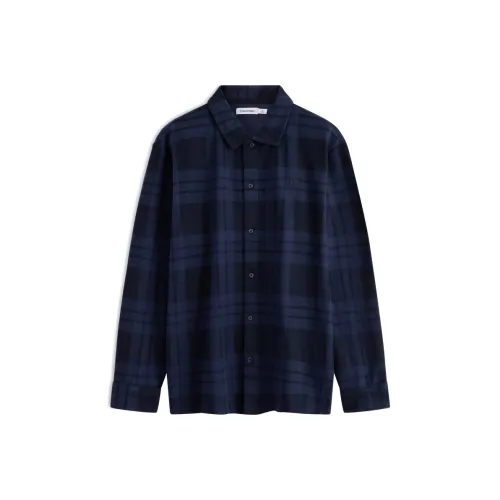 CALVIN KLEIN Куртки и Пальто Мужской Глубокий морской синий Клетка