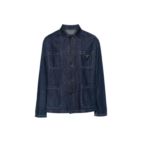 PRADA Denim Jacket Men's Dark Blue