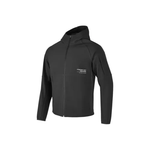 Skechers Водонепроницаемый Ветрозащитный And Вода Репеллент Ветровка Мужской Угольно-черный