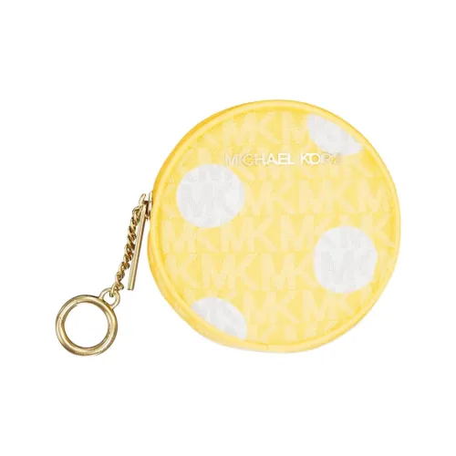 MICHAEL KORS Jet Set Travel Искусственная кожа Кошелек для монет Маленький Женский Желтый и Белый