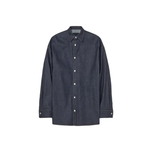 PRADA Blue Men's Denim Jackets PRADA Синий Мужские Джинсовые Куртки