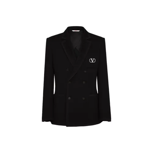 Valentino FW24 Бизнес-костюм Пальто Мужской Черный