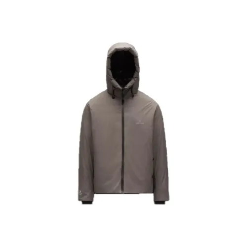 Moncler SS22 Однотонный С капюшоном Пуховик Мужской Коричневый