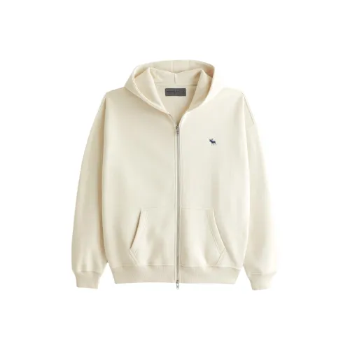 Abercrombie＆Fitch Молочный белый Унисекс Свитшоты