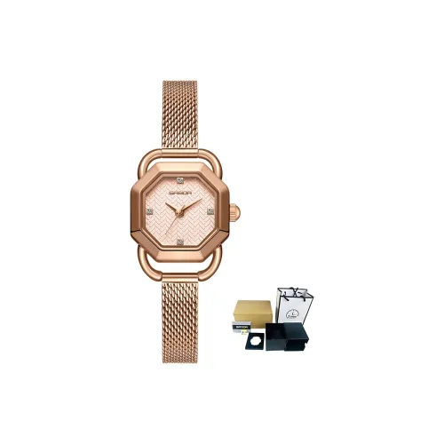 Sanda Кварцевый механизм нержавеющая сталь ремешок женские часы золотой циферблат