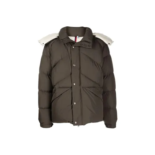 MONCLER Зеленый Мужской Пуховик