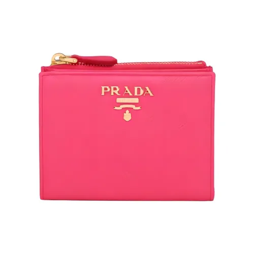 PRADA Saffiano кожа кошелек маленький женский розовый цвет пиона