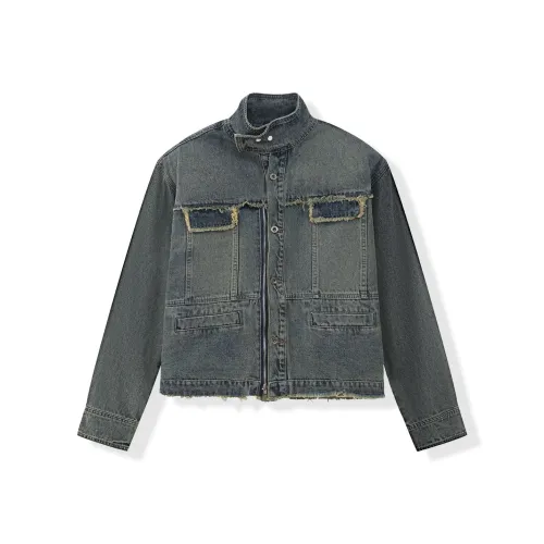 WILD LEADER Denim Jacket Unisex Blue WILD LEADER Деним Куртка Унисекс Синий