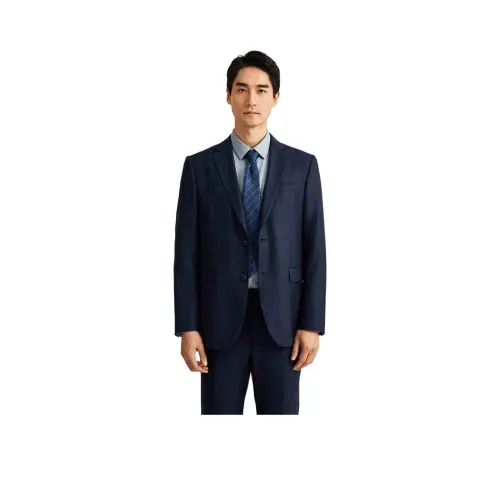 DIKENI Бизнес-костюм мужской синий в клетку